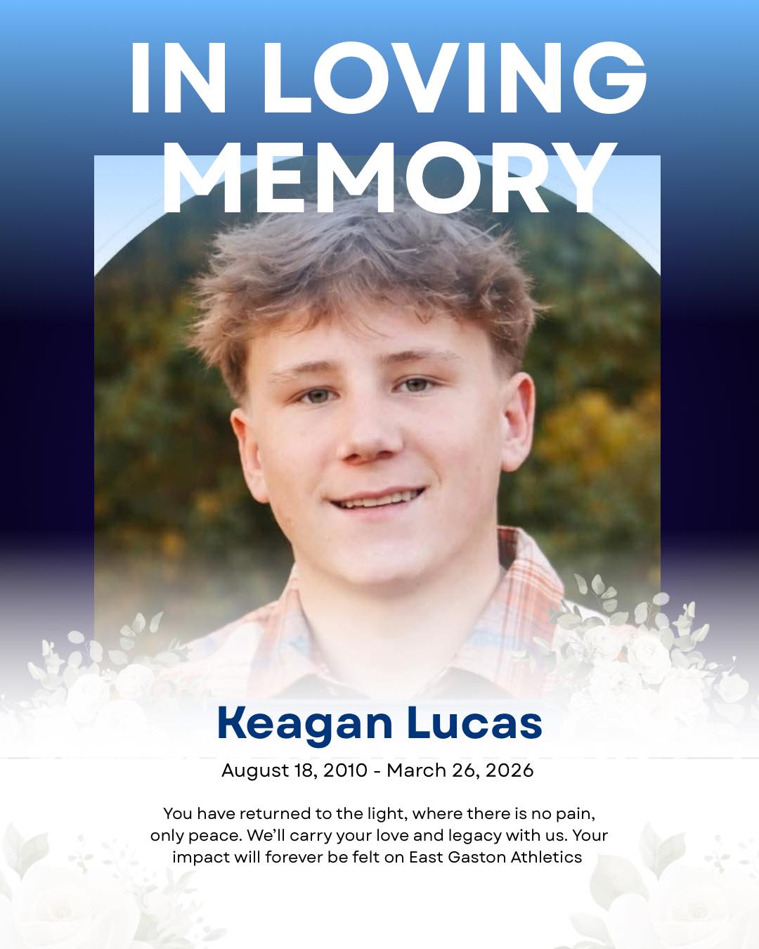 Keegan Lucas Gaston County, NC Obituary-Death